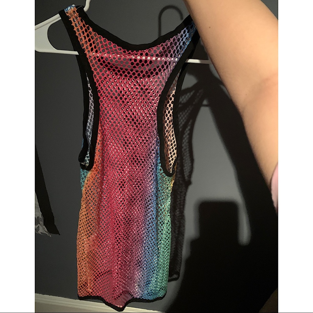 knee length dresses for ladies Rainbow Dress in Crystal Mesh  ludovic de saint sernin